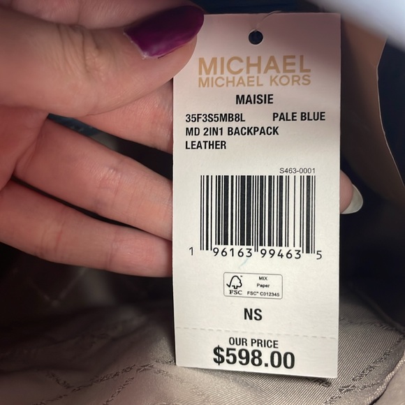 NWT Michael Kors ‘Maisie’ Medium Leather 2-in-1 Backpack - Picture 12 of 16